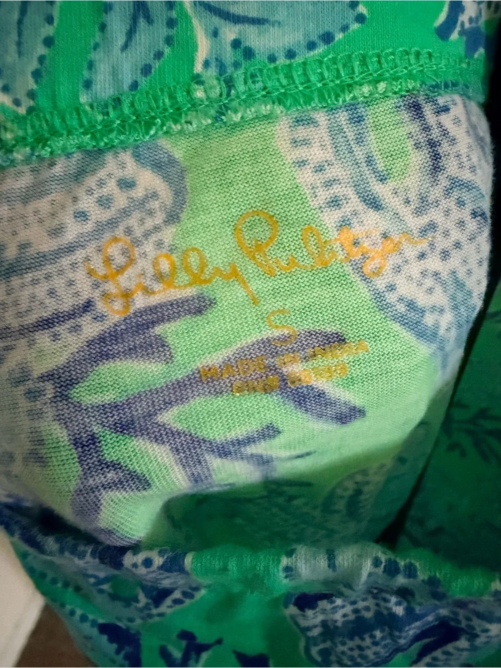 Lilly Pulitzer Lessa Off The Shoulder Top, Cabana Green Size Small